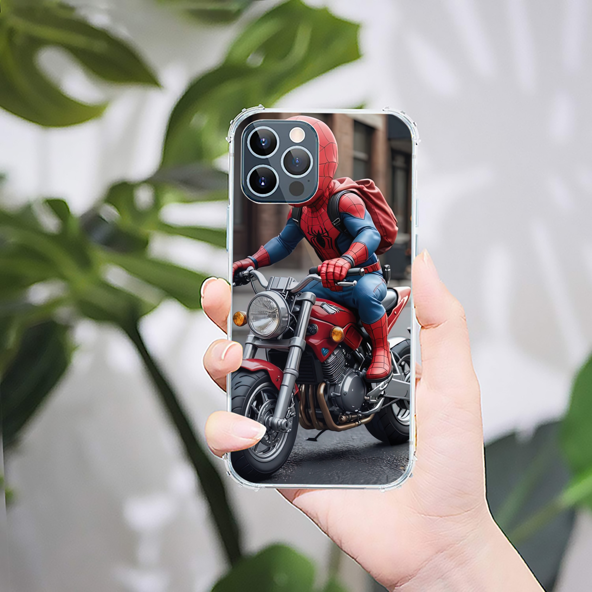 （画像用） Spider Man スパイダーマン 【iPhone 12シリーズ対応】透明スマホケース（クリアソフトケース）